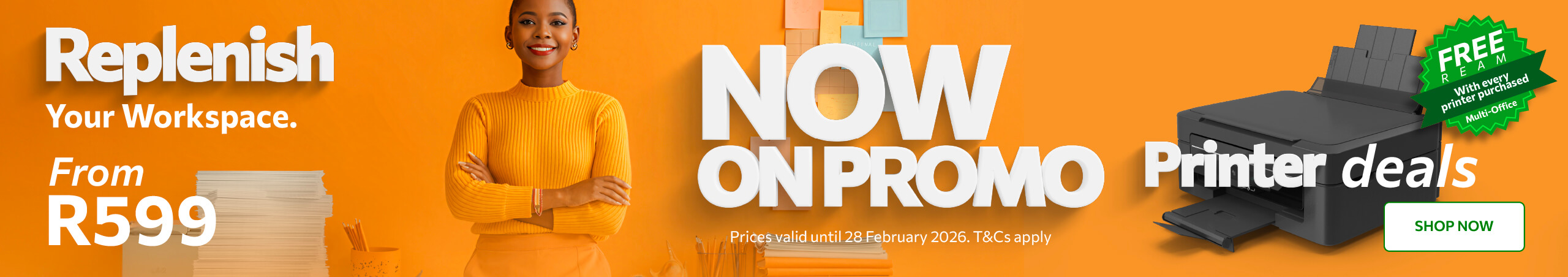 Replenish Your Workspace - Printer Promo