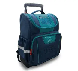 Boomerang Large Trolley Backpack - Navy & Teal