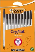 Bic Crystal Xtra Life Pack of 10 89475 (Each) - Black image