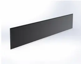 Shelf Edge Strips Blk Backing 35mmx1000mm H35/1000TBLK