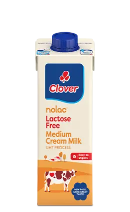 Clover NoLac UHT Medium Fat Milk 6 x 1Lt