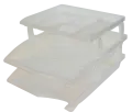 Bantex optima desk set plastic letter trays & organiser set B9828 (Per 1) - Clear image