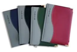 A5 PAGE-A-DAY DELUXE TWO TONE - S-STITCH / PADDED / CORNERS - Grey/black