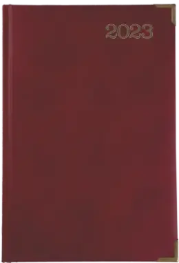 SAD240 PAGE-A-DAY CORPORATE - A5 PLUS SIZE / PADDED / CORNERS - Burgundy