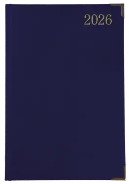 SAD240 PAGE-A-DAY CORPORATE - A5 PLUS SIZE / PADDED / CORNERS - Navy Blue