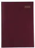 A5 WEEK-TO-VIEW - PADDED / NO PERIMETER STITCH - Burgundy image