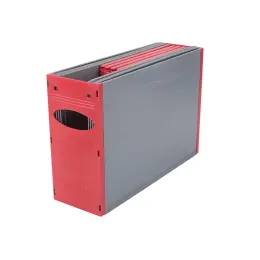 OPTIPLAN Plastic Container A4 325mm Flat Packed (Pack 5) - Red