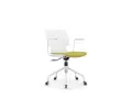 Celine White Trim Conference Chair with 5 Star Base (Each) - Green image