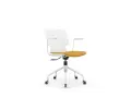 Celine White Trim Conference Chair with 5 Star Base (Each) - Orange image
