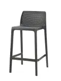 Tye 4 Legged Peforated Polyprop Bar Stool (Each) - Black image