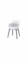 Sofy Tub 4 Legged Polyprop Chair with Seat Cushion (Each) - White image