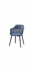 Sofy Tub 4 Legged Polyprop Chair with Seat Cushion (Each) - Blue image