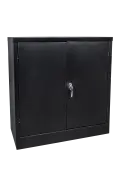 Stationery Cupboard 900Hx900Wx450D- Including 2 Shelves - Black image
