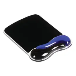 Kensington Duo Gel Mouse Pad with Integrated Wrist Support - Blue/Black
