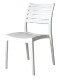 Amber PP Indoor and Outdoor Chair -UV Stabilised - White image