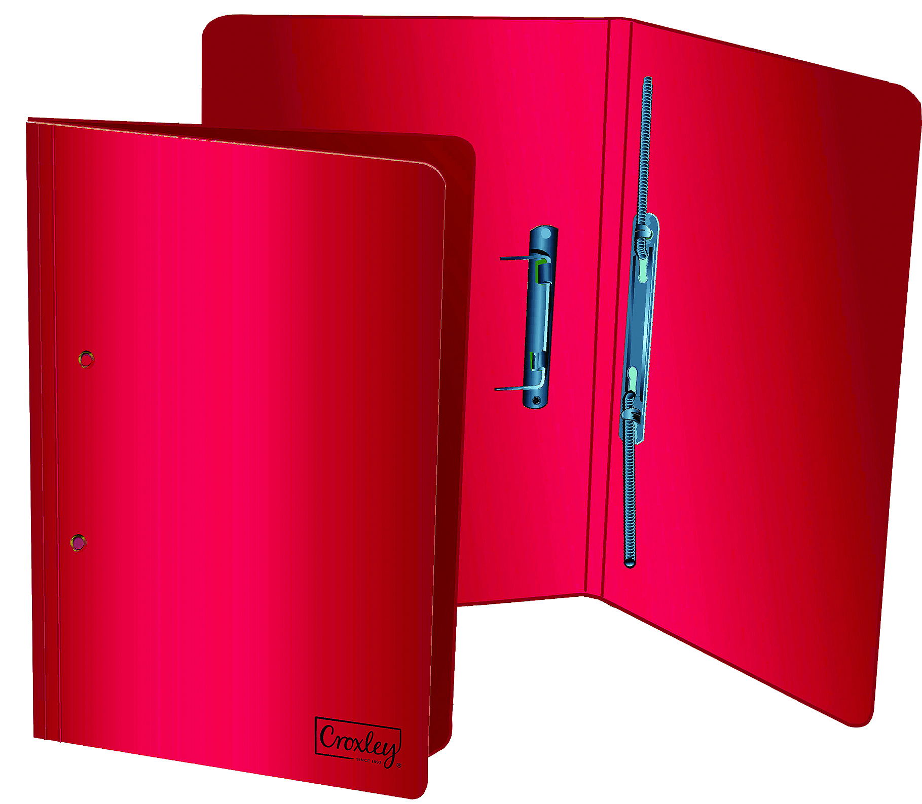 Croxley accessible file foolscap size with spring clip bright colours Croxley accessible file foolscap size with spring clip bright colours