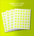 Redfern Stars Colour Coded Self Adhesive Labels Roll Form 14mm Box 168 - Fluorescent Lime image
