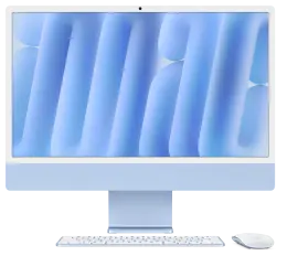 24-INCH IMAC WITH RETINA 4.5K DISPLAY: APPLE M4 CHIP WITH 8‑CORE CPU AND 8‑CORE GPU, 16GB, 256GB SSD - Blue