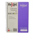 Rexel A4 NoteBook Feint & Perfortaed 120pg (Each) - Purple image