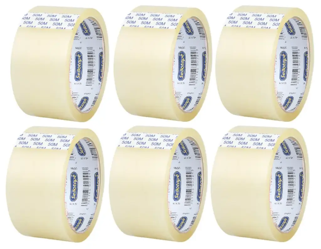Packaging Tape 48mmx50m Roll (6 pack) - Clear