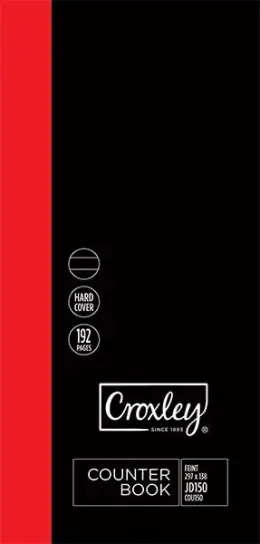 Croxley Hard Cover Counter Book, 137x297mm 192 Page, Feint & Margin