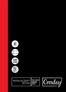 Croxley Hard Cover Note Book, A5 192 Page, Feint & Margin