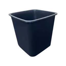 Waste Square Bin 16.5Lt Black RO0009-BL (Each)