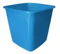 Waste Paper Bin 15 Litre Square Plastic - Blue image