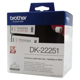 Brother Label Roll Red & Black 62mmx15.24m DK22251 (Each)