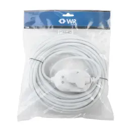 Voltex White ExteNSion Cord without Reel 10m Sabs 2 x 16A 8052/0760
