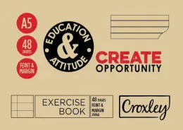 Croxley Soft Cover Exercise Book, A5L 48 Page, Feint & Margin