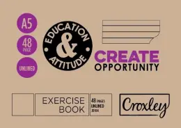 Croxley Soft Cover Exercise Book, A5 48 Page, Unruled