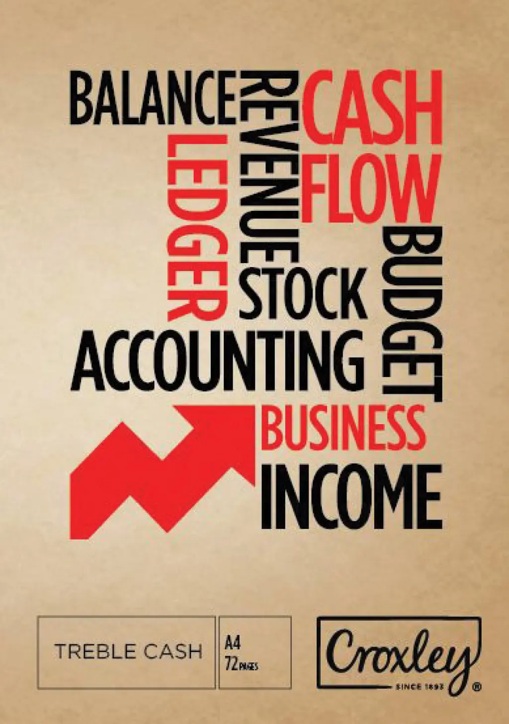 Croxley Soft Cover Bookkeeping Book, A4 72 Page, Treble Cash