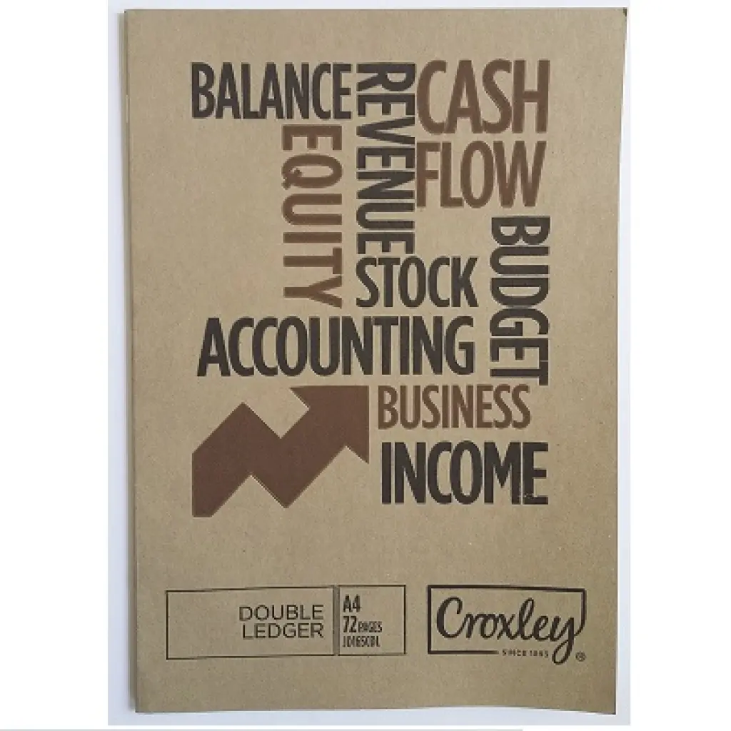 Croxley Soft Cover Bookkeeping Book, A4 72 Page, Double Ledger