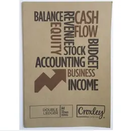 Croxley Soft Cover Bookkeeping Book, A4 72 Page, Double Ledger