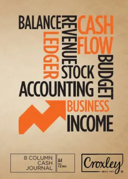Croxley Soft Cover Bookkeeping Book, A4 72 Page, 8 Column Cash Journal