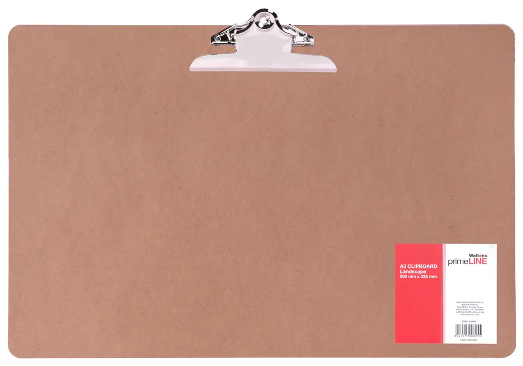 Waltons Primeline A3 Clipboard (Landscape), 500mm x 335mm