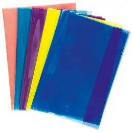 Coloured Plastic Slip-On Book Covers A5 assorted colours