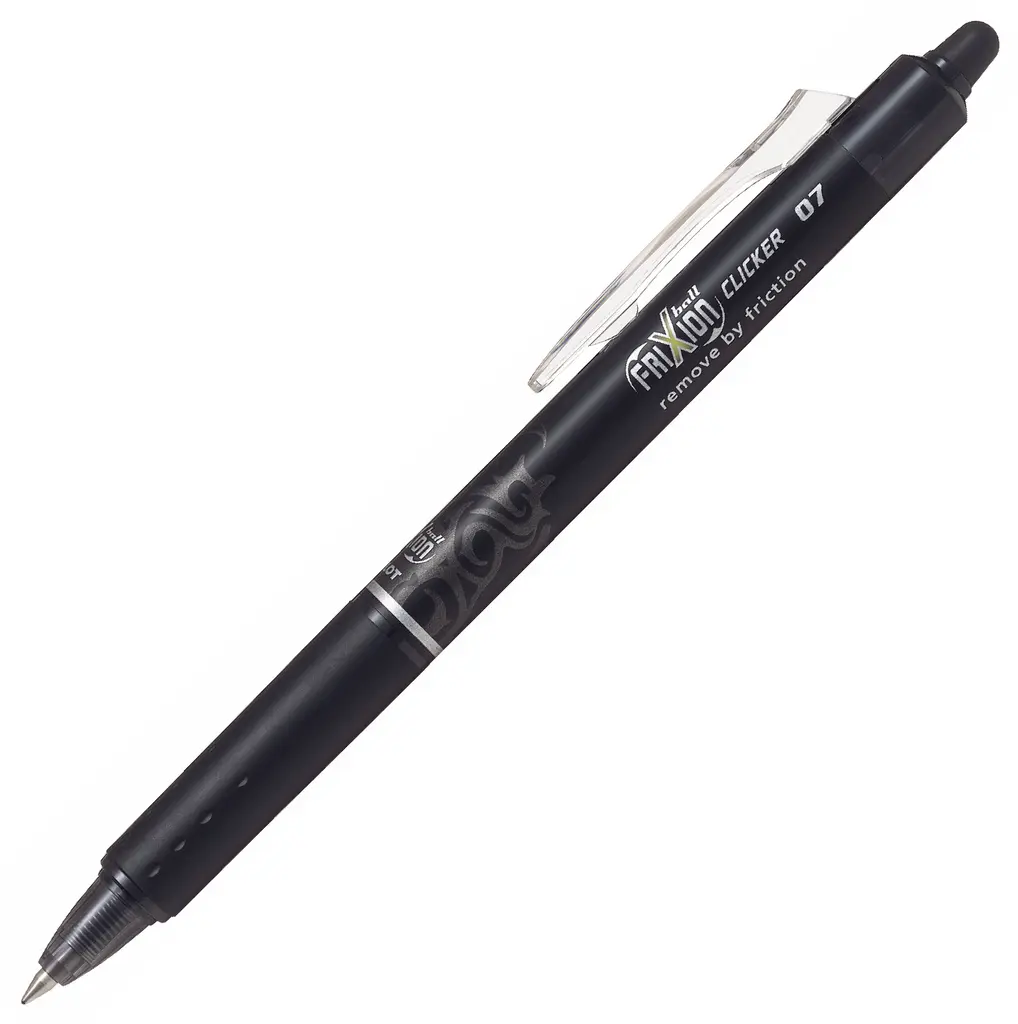 Pilot Frixion Clicker, Retractable Erasable Rollerball, 0.7 mm Tip - Black BLRT-FR7-B (Single)