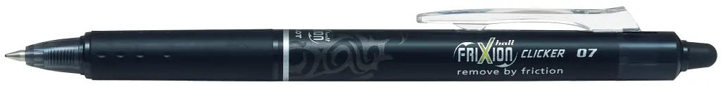 Pilot Frixion Rollerball Clicker Retractable 0.7mm Black BLRT-FR7-B