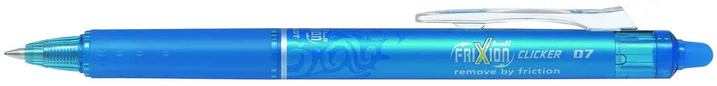 Pilot Frixion Clicker, Retractable Erasable Rollerball, 0.7 mm Tip - Light Blue BLRT-FR7-LB (Single)