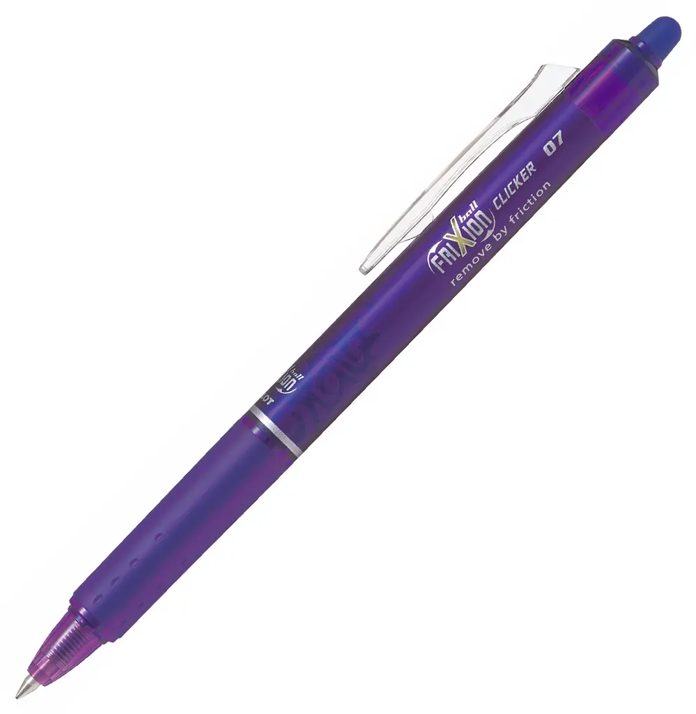 Pilot Frixion Clicker, Retractable Erasable Rollerball, 0.7 mm Tip - Violet BLRT-FR7-V (Single)