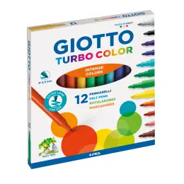 Giotto Turbo Felt Tip Markers Set 12