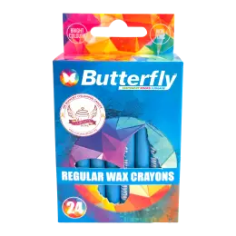 Butterfly Wax Crayons Pk24