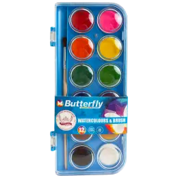 Butterfly Watercolour Paint Set - Pk12