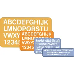 Helix Plastic Lettering Stencil 10cm, 20cm, 30cm & 40cm Set of 4