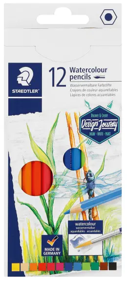Staedtler Aquarelle Pencil Crayons Ergo Soft Assorted Set of 12
