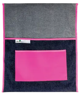 Trefoil Denim Chairbag 44CM - Pink