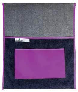 Trefoil Denim Chairbag 44CM - Purple