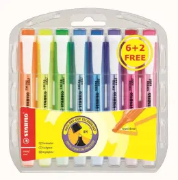 Stabilo Swing Cool Funky Colour Highlighters Set of 8